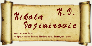 Nikola Vojimirović vizit kartica